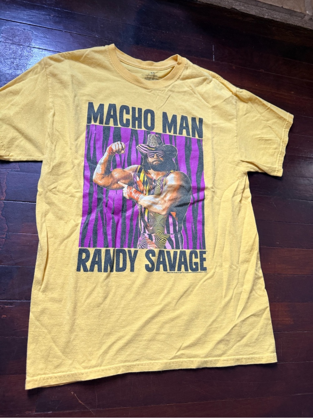 Vintage Yellow 'Macho Man Randy Savage' Graphic Tee